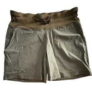 Tuff Athletics Shorts Women S Athletic Elastic Waist Drawstring Stretch Brown